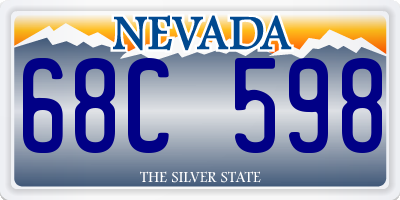 NV license plate 68C598