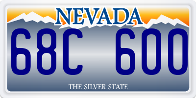 NV license plate 68C600