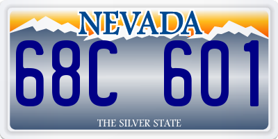NV license plate 68C601