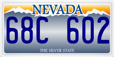 NV license plate 68C602