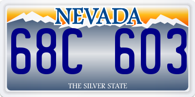 NV license plate 68C603