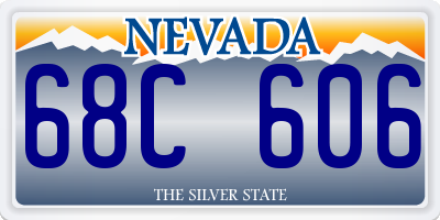 NV license plate 68C606