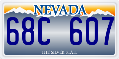 NV license plate 68C607