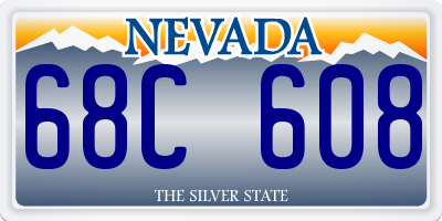 NV license plate 68C608