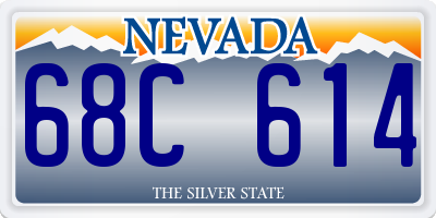 NV license plate 68C614