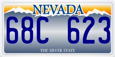 NV license plate 68C623