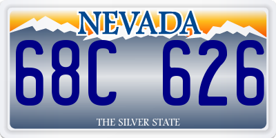 NV license plate 68C626