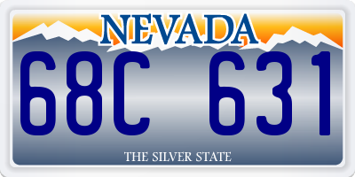 NV license plate 68C631