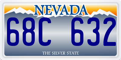 NV license plate 68C632