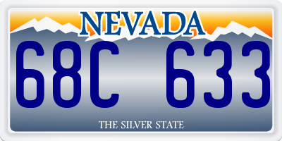 NV license plate 68C633