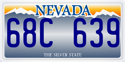 NV license plate 68C639