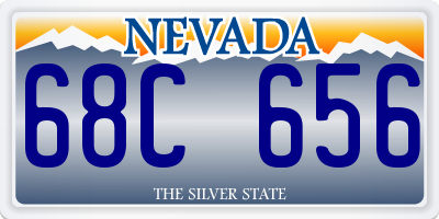 NV license plate 68C656
