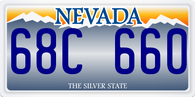 NV license plate 68C660