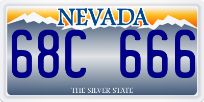 NV license plate 68C666