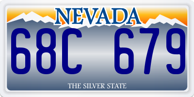 NV license plate 68C679