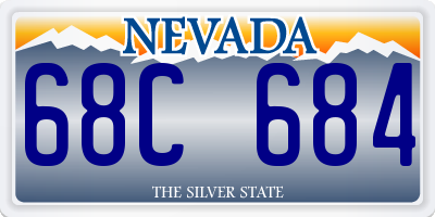 NV license plate 68C684