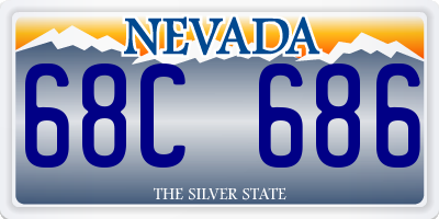 NV license plate 68C686