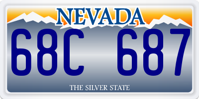 NV license plate 68C687