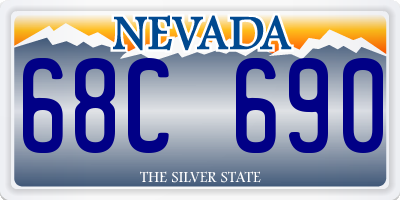 NV license plate 68C690