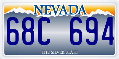NV license plate 68C694