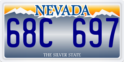 NV license plate 68C697
