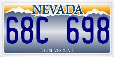 NV license plate 68C698