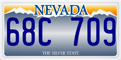 NV license plate 68C709