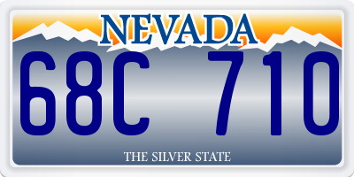 NV license plate 68C710