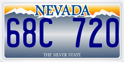 NV license plate 68C720