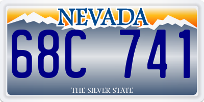 NV license plate 68C741
