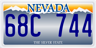 NV license plate 68C744