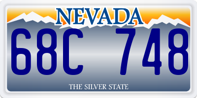 NV license plate 68C748