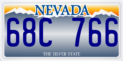 NV license plate 68C766