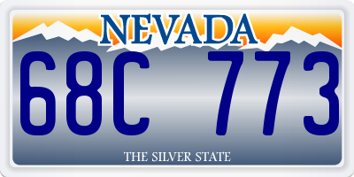 NV license plate 68C773