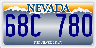 NV license plate 68C780