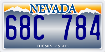 NV license plate 68C784