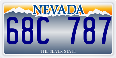 NV license plate 68C787