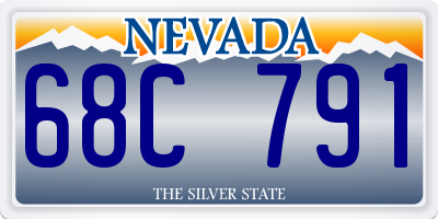 NV license plate 68C791