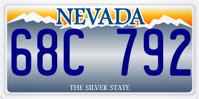 NV license plate 68C792