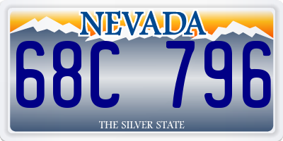 NV license plate 68C796