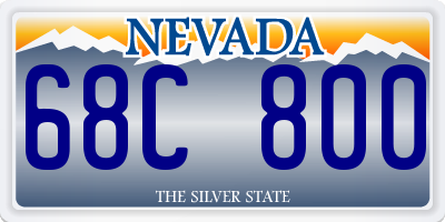 NV license plate 68C800