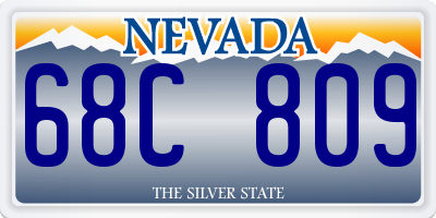 NV license plate 68C809