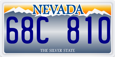 NV license plate 68C810
