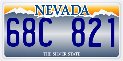 NV license plate 68C821