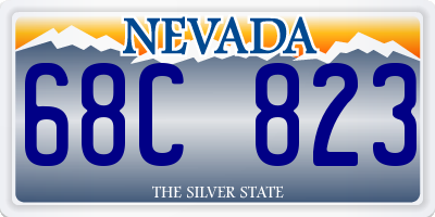 NV license plate 68C823