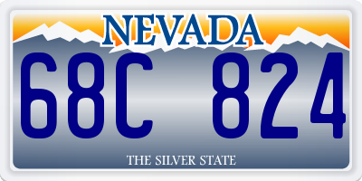 NV license plate 68C824