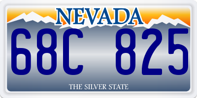 NV license plate 68C825