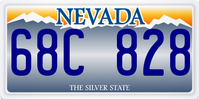 NV license plate 68C828
