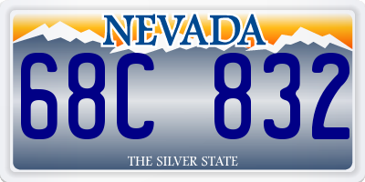 NV license plate 68C832