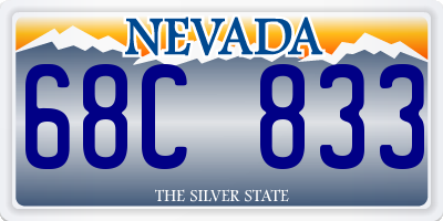 NV license plate 68C833